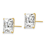 Load image into Gallery viewer, 14K Yellow Gold 12mm Square CZ Post Earrings