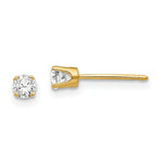 Load image into Gallery viewer, 14K Yellow Gold 3.25mm Cubic Zirconia stud earring