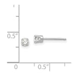Load image into Gallery viewer, 14k White Gold 3.25mm CZ stud earrings