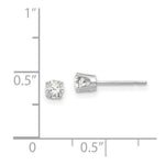 Load image into Gallery viewer, 14k White Gold 3.5mm CZ stud earrings