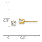 Load image into Gallery viewer, 14K Yellow Gold 3.75mm CZ stud earrings