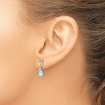 Load image into Gallery viewer, 14k White Gold Aquamarine Dangle Earrings, 1.2-Carat Gemweight