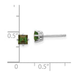 Load image into Gallery viewer, 14K White Gold Green Tourmaline Earrings 0.66-Carat tw