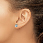 Load image into Gallery viewer, 14K White Gold Aquamarine Earrings 2-Carat tw