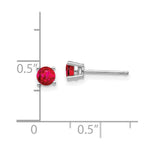 Load image into Gallery viewer, 14K White Gold Ruby Earrings 0.7-Carat tw