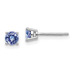 Load image into Gallery viewer, 14K White Gold Tanzanite Post Earrings 0.66-Carat tw
