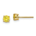 Load image into Gallery viewer, 14K Yellow Gold Yellow Sapphire Earrings, 3/4-Carat Gemweight