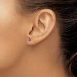 Load image into Gallery viewer, 14K Yellow Gold 5mm Amethyst Post Earrings