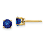 Load image into Gallery viewer, 14K Yellow Gold Sapphire Post Earrings, 1.32-Carat Gemweight