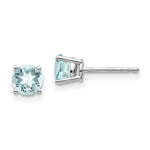Load image into Gallery viewer, 14K White Gold Aquamarine Earrings 0.9-Carat tw