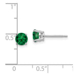 Load image into Gallery viewer, 14k White Gold 5mm Mount St. Helens Earrings