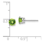 Load image into Gallery viewer, 14k White Gold 5mm Peridot Earrings