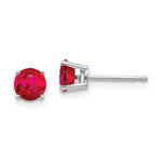 Load image into Gallery viewer, 14K White Gold Ruby Earrings 1.34-Carat tw