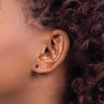Load image into Gallery viewer, 14K White Gold Ruby Earrings 1.34-Carat tw
