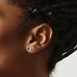 Load image into Gallery viewer, 14K White Gold Sapphire Earrings 1.32-Carat tw