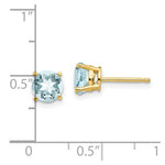 Load image into Gallery viewer, 14K Yellow Gold Aquamarine Earrings 1.5-Carat tw