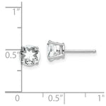 Load image into Gallery viewer, 14k White Gold 6mm Cubic Zirconia Earrings