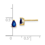 Load image into Gallery viewer, 14K Yellow Gold Sapphire Post Earrings 0.6-Carat tw