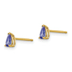 Load image into Gallery viewer, 14K Yellow Gold Tanzanite Post Earrings 0.5-Carat tw