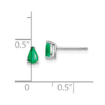 Load image into Gallery viewer, 14k White Gold Emerald Earrings, 0.4-Carat Gemweight