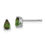Load image into Gallery viewer, 14k White Gold Green Tourmaline Earrings, 0.4-Carat Gemweight