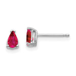Load image into Gallery viewer, 14k White Gold Ruby Earrings, 5/8-Carat Gemweight