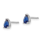 Load image into Gallery viewer, 14k White Gold Sapphire Earrings, 5/8-Carat Gemweight