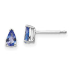 Load image into Gallery viewer, 14k White Gold Tanzanite Earrings, 1/2-Carat Gemweight