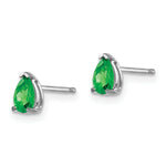 Load image into Gallery viewer, 14k White Gold Tsavorite Earrings, 1/2-Carat Gemweight