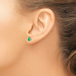 Load image into Gallery viewer, 14K White Gold Emerald Earrings 0.8-Carat tw
