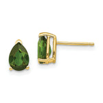 Load image into Gallery viewer, 14K Yellow Gold Green Tourmaline Earrings 1.36-Carat tw