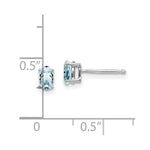 Load image into Gallery viewer, 14K White Gold Aquamarine Earrings 0.66-Carat tw