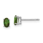 Load image into Gallery viewer, 14K White Gold Green Tourmaline Earrings 0.4-Carat tw
