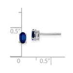 Load image into Gallery viewer, 14K White Gold Sapphire Earrings 0.7-Carat tw