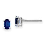 Load image into Gallery viewer, 14K White Gold Sapphire Earrings 0.7-Carat tw