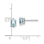 Load image into Gallery viewer, 14k White Gold Aquamarine Earrings, 4/5-Carat Gemweight