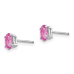 Load image into Gallery viewer, 14k White Gold Pink Sapphire Earrings, 1.2-Carat Gemweight