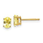 Load image into Gallery viewer, 14K Yellow Gold Yellow Sapphire Earrings 1.22-Carat tw
