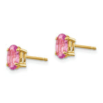 Load image into Gallery viewer, 14K Yellow Gold Pink Sapphire Earrings 2.22-Carat tw