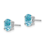 Load image into Gallery viewer, 14K White Gold Aquamarine Earrings 1.36-Carat tw