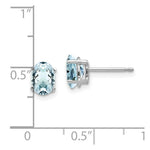 Load image into Gallery viewer, 14K White Gold Aquamarine Earrings 1.36-Carat tw