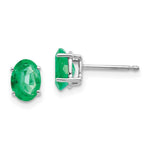 Load image into Gallery viewer, 14K White Gold Emerald Earrings 1.56-Carat tw