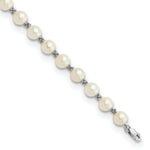 Load image into Gallery viewer, 7.25" Length Bracelet 14K White Gold FW Cultured Pearl Bracelet