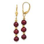 Load image into Gallery viewer, 14K Coffee Brown Freshwater Cultured Pearl & Bead Earrings