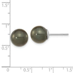 Load image into Gallery viewer, 14K White Gold 10-11mm Saltwater Cultured Tahitian Pearl Earrings