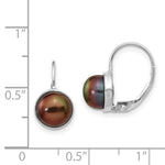 Load image into Gallery viewer, 14K White Gold 6-7mm Freshwater Cultured Button Pearl Leverback Earrings