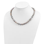 Load image into Gallery viewer, 14k White Gold 8-9mm Grey Freshwater Cultured Pearl Bracelet length: 7.25 inches