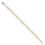 Load image into Gallery viewer, 7.5" Length Bracelet 14K White Gold 8.5-9mm FW Cultured Pearl W/Mirror Bead Bracelet