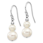 Load image into Gallery viewer, 14K White Gold 9-9.5mm Freshwater Cultured Pearl W/Mirror Bead Earrings
