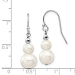 Load image into Gallery viewer, 14K White Gold 9-9.5mm Freshwater Cultured Pearl W/Mirror Bead Earrings